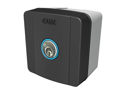 Купить ключ-выключатель накладной CAME SELC1FDG с синей подсветкой с доставкой и установкой в Керчи