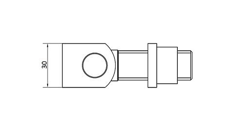 Комплектующие для распашных ворот Петля CAME H 18 регулируемая с гайкой, 42-68 мм, М18, приваривание в Керчи